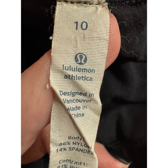 Lululemon Pants Women’s Black Run Dog Runner Jogger 10 Mid Rise Lined EUC - Picture 5 of 10